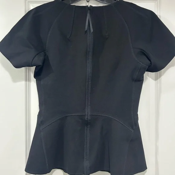 Byron Lars Beauty Mark Black Fitted Short Sleeve Blouse - Picture 3 of 3